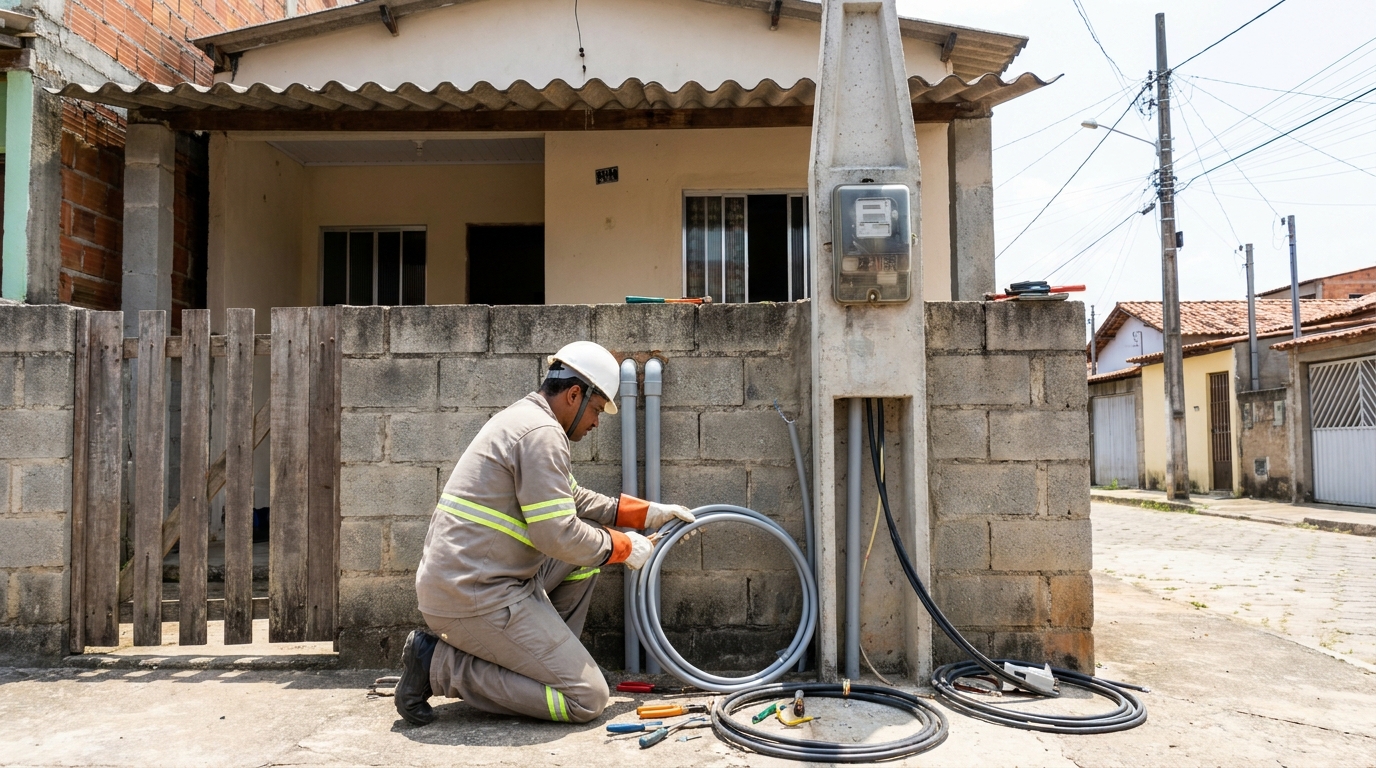 Instalacao de padrao de energia residencial em Aracaju‑SE