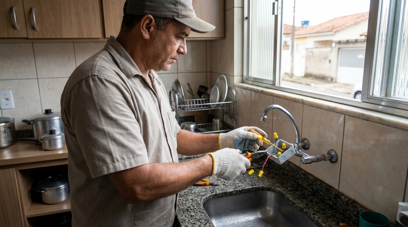 Instalacao de torneira eletrica profissional em Aracaju‑SE