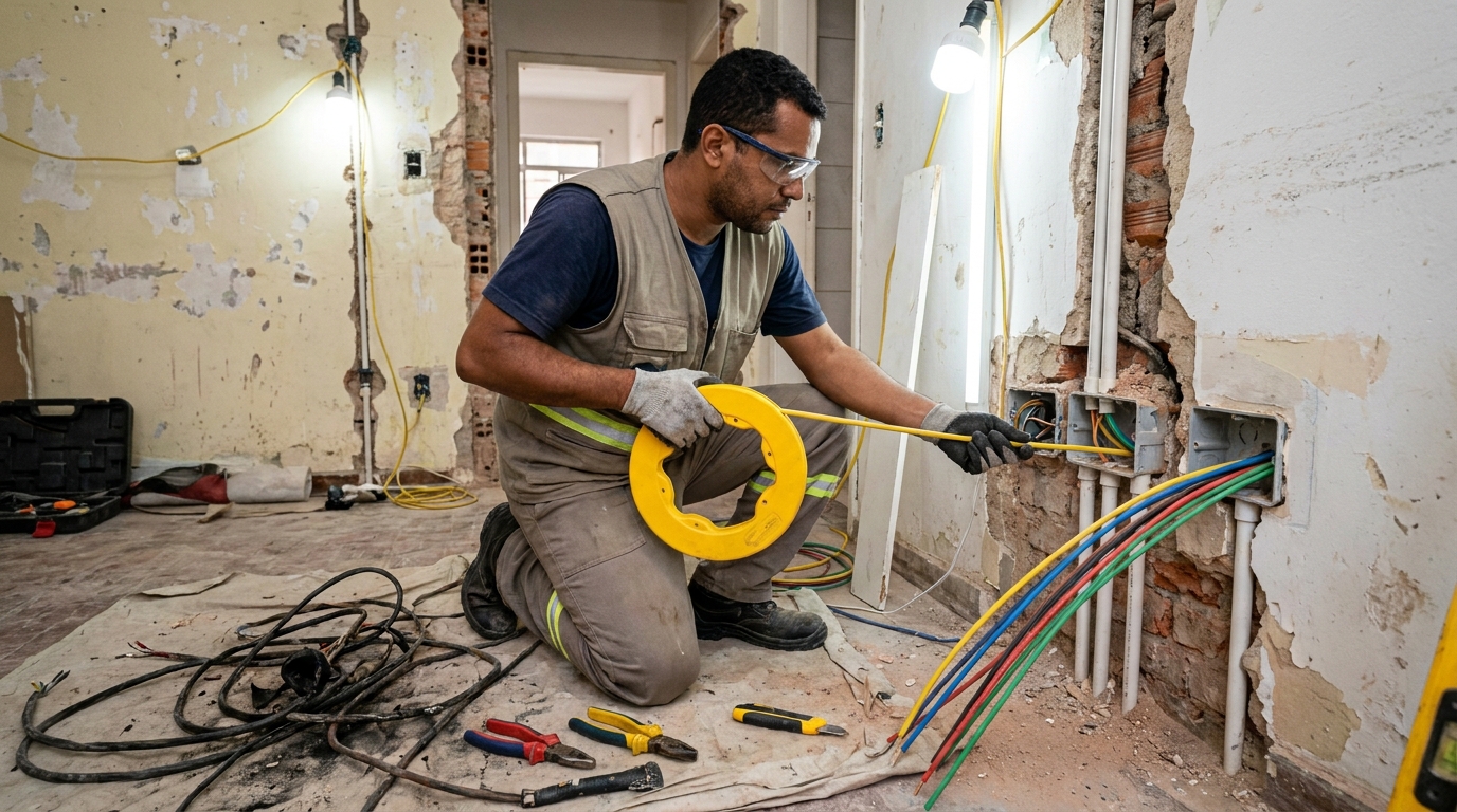 Troca de fiacao eletrica profissional em Aracaju‑SE